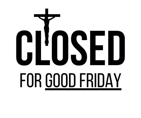 closed good friday sign clip art